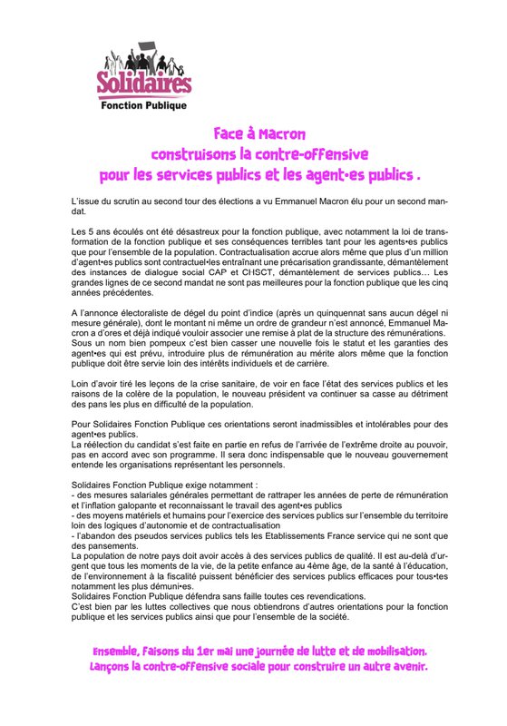 Com election Macron