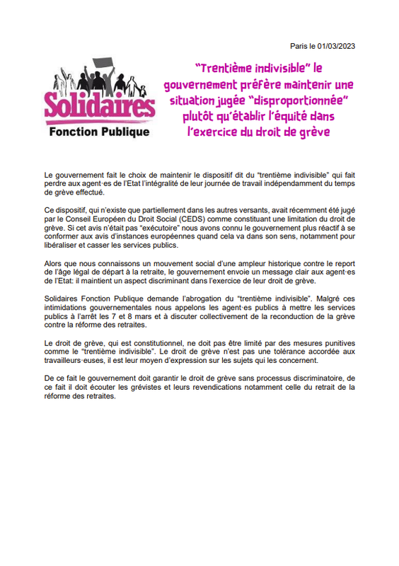 cp maintien trentieme indivisible